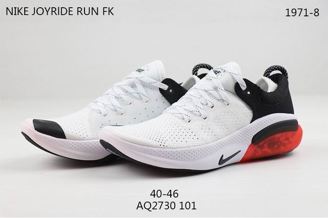 Nike Joyride Run Flyknit Men Shoes White Black Red Detail;